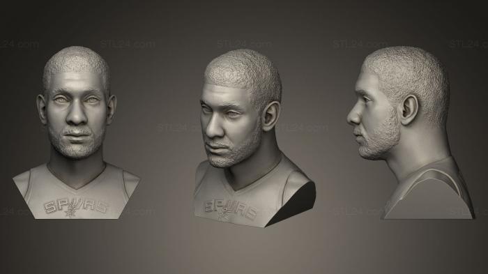 Бюсты и барельефы известных личностей (Тим Дункан, BUSTC_0610) 3D модель для ЧПУ станка